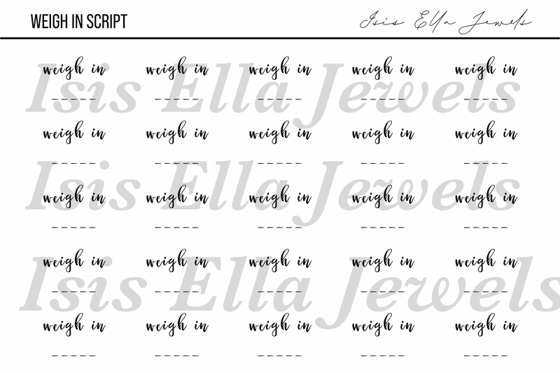 Weigh In Script